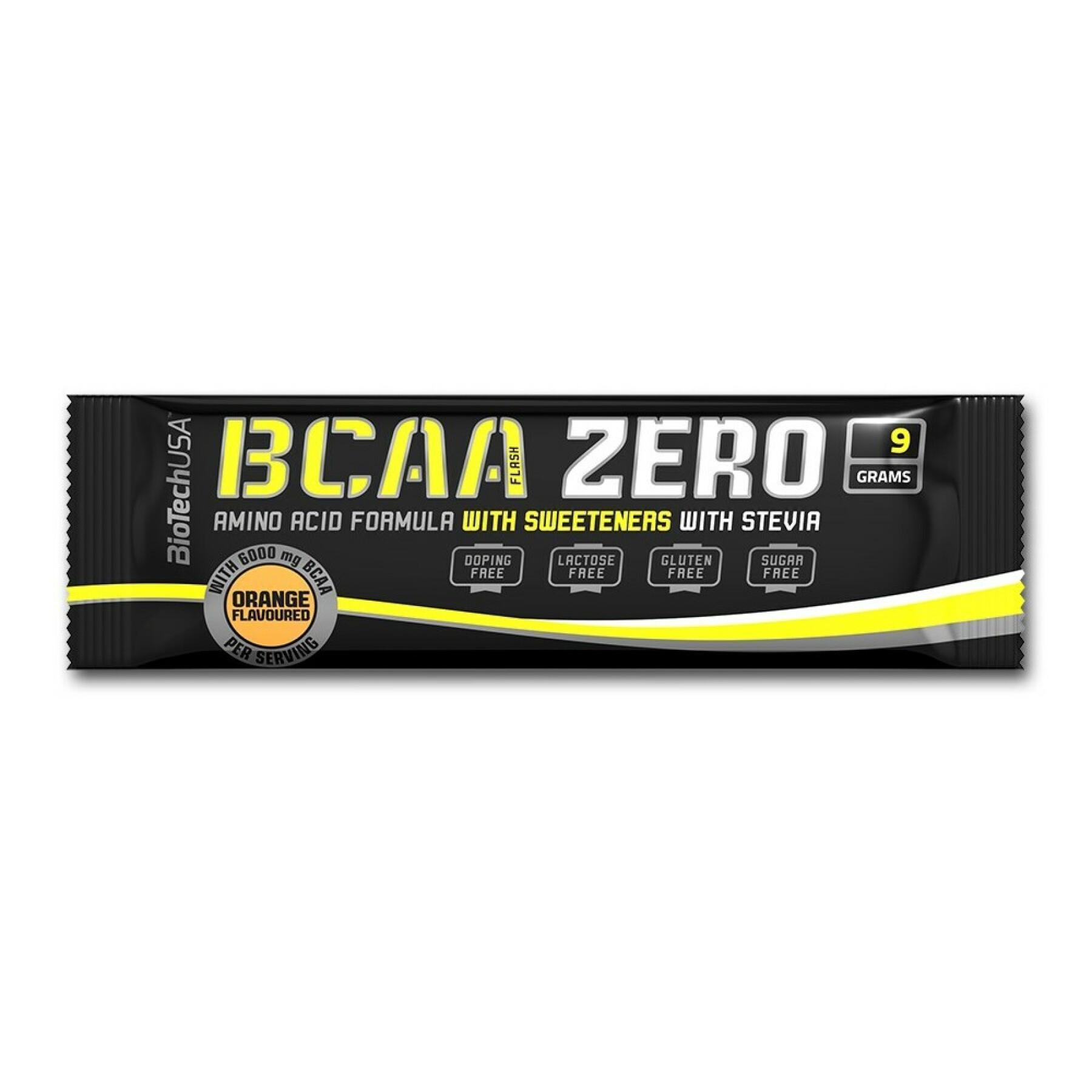 Lot de 50 sachets d'acides aminés Biotech USA bcaa zero - Pasteque - 9g