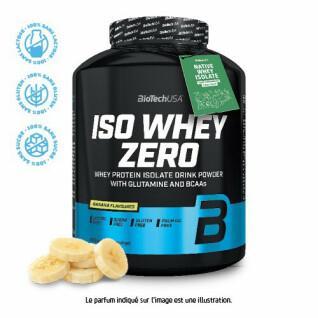 Pot de protéines Biotech USA iso whey zero lactose free - Banane - 2,27kg