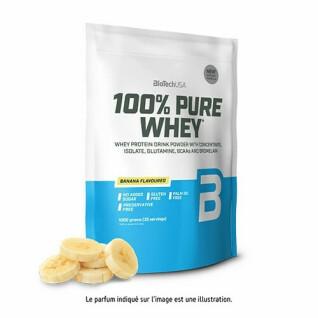 Sacs de protéines 100 % pur lactosérum Biotech USA - Banane - 1kg