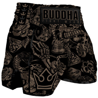 Short de boxe Thaï Buddha Fight Wear Retro Night Style